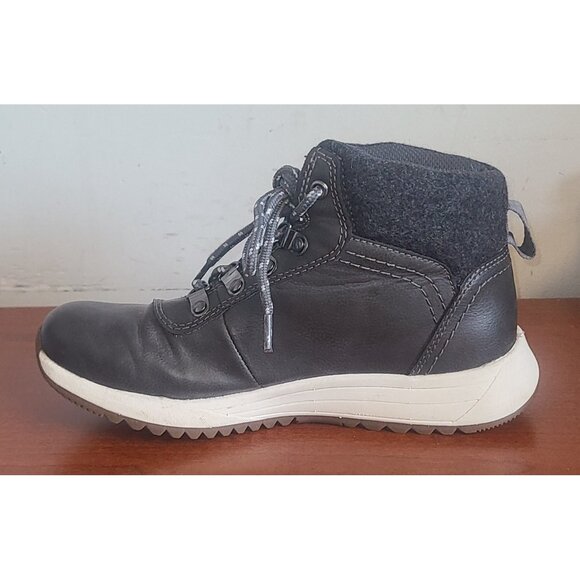 KHOMBU Women's Ankle Boots Clara All-Weather Shoes Gray Lace-Up Nice! - Picture 2 of 10